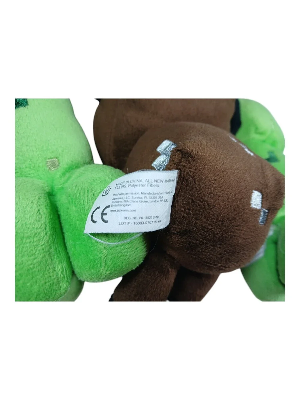 3 Minecraft lot Creeper Plush Stuffed Toy Green & Black Mojang 2013 & 2014 Cow